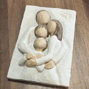 Willow tree Family Embrace Wall Art in Cream and Brown